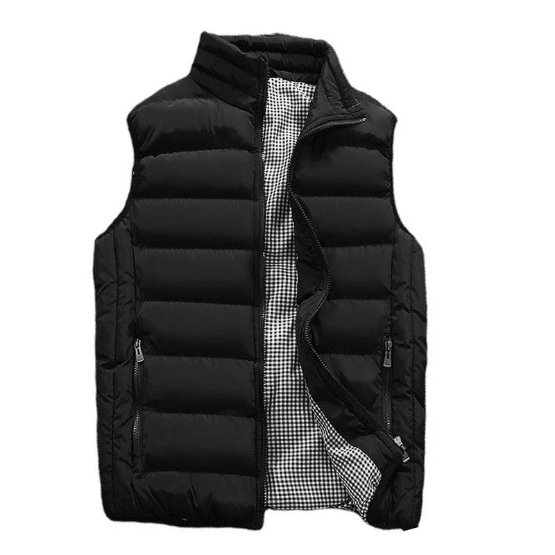 Chaqueta de plumas cortavientos de algodón para hombre, abrigo informal, chaleco grueso, chaqueta cálida, invierno