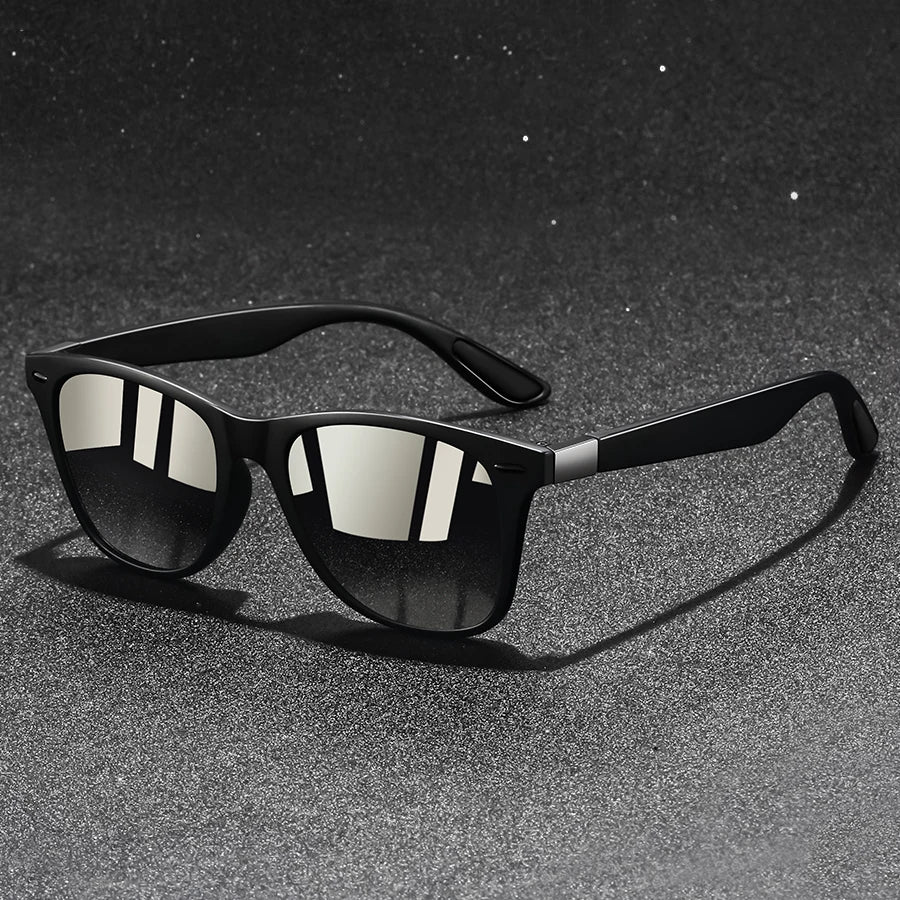Lunettes de Soleil Rétro Monture Métal Carrée — Anti-Reflet UV400 Mode