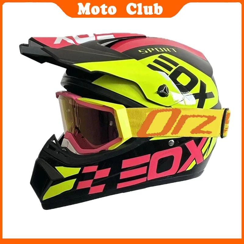 Casco de moto profesional Motocross todoterreno casco de protección para niños casco todoterreno gafas Capacete De Motocicleta regalos