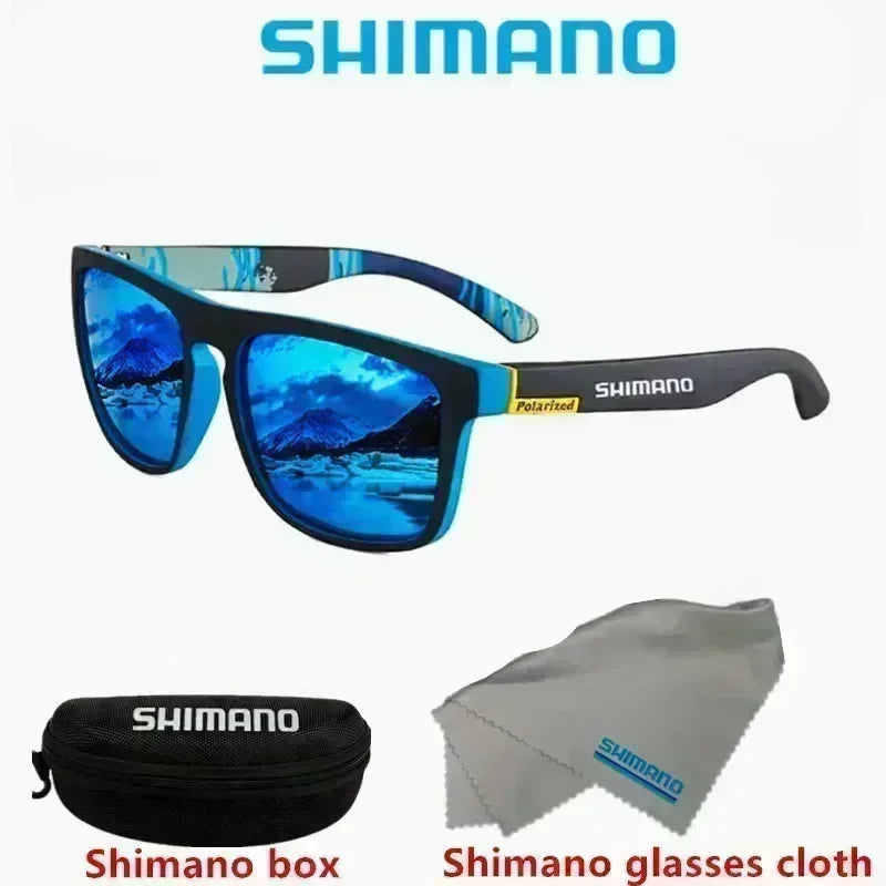 Lunettes de soleil polarisées Shimano, protection UV400 pour hommes et femmes, pour la chasse, la pêche, la conduite, le vélo, avec boîte en option