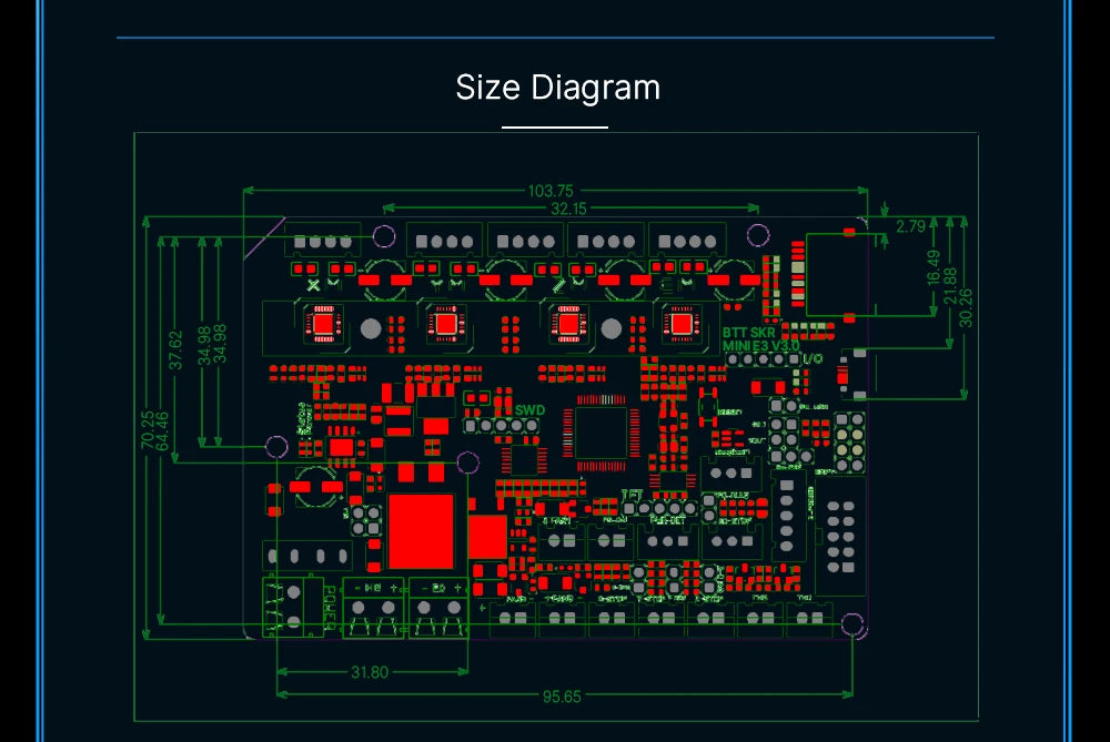 BIGTREETECH BTT SKR Mini E3 V3.0 carte mère avec TMC2209 UART VS SKR 2 carte mère d'imprimante 3D pour Ender 3 Ender 5 Pro CR 10