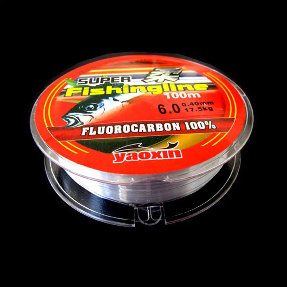 Ligne de pêche monofilament invisible en nylon à revêtement fluorocarbone, fil de 100m, pour pêcher la carpe