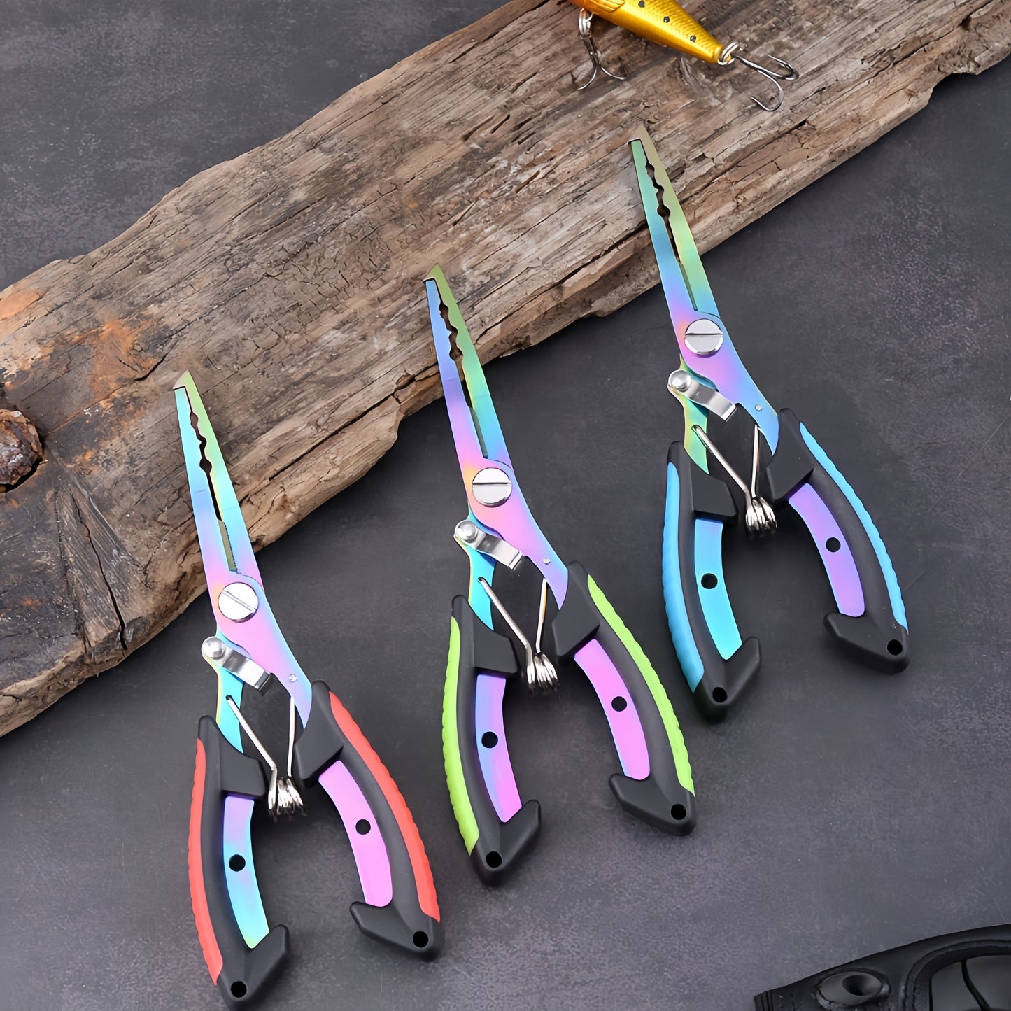 Pince de pêche multifonctionnelle, coupe-ligne en acier inoxydable, ouvre-anneau fendu Portable, outil de pêche 1 pièce