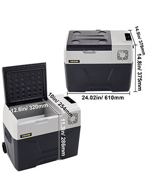 Glacière électrique portable 30/40/50L — 12V/24V/220V, mini frigo, voiture, camping, pique-nique