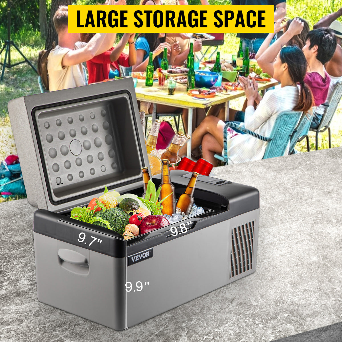 Glacière Électrique Voiture 15/20 L — Compresseur Portable, Contrôle App, Camping & Voyage