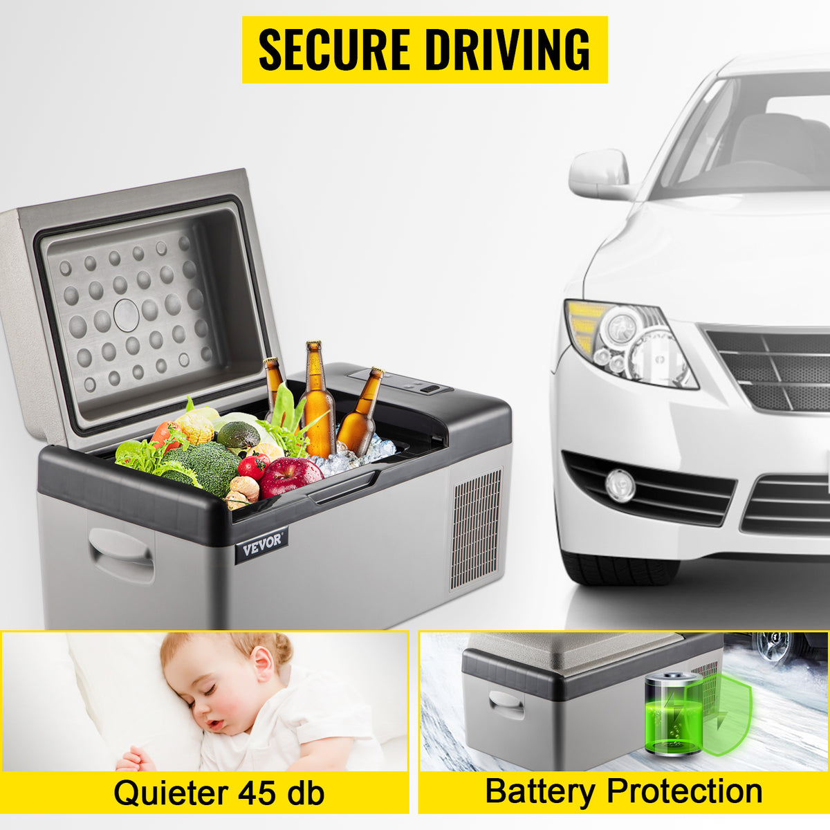 Glacière Électrique Voiture 15/20 L — Compresseur Portable, Contrôle App, Camping & Voyage